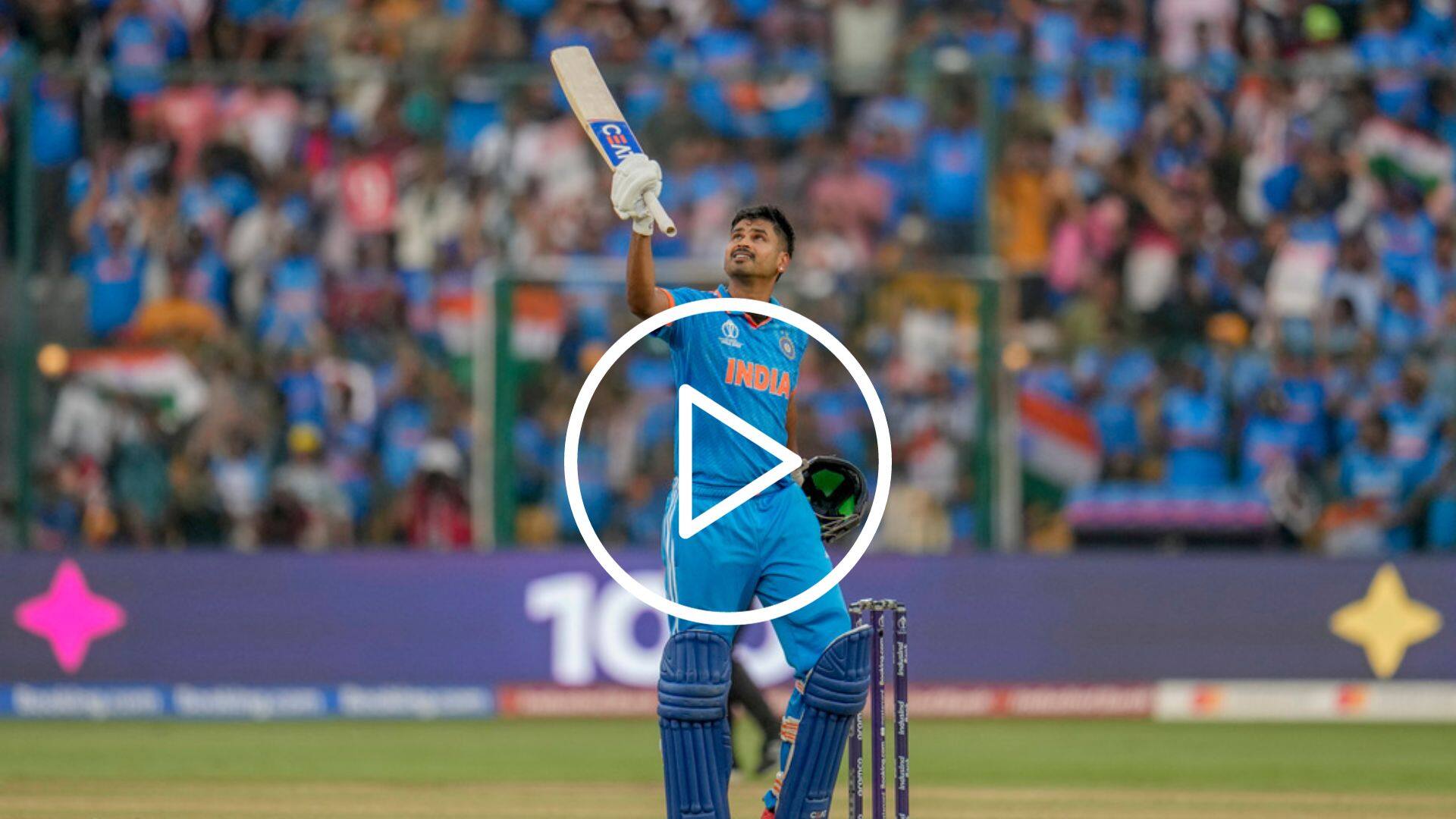 [Watch] Shreyas Iyer Slams His First World Cup Century In His Trademark Ultra-Aggressive Style